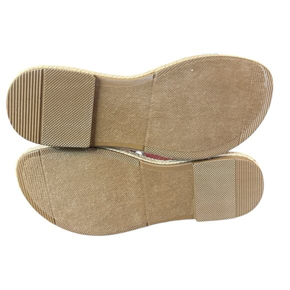 Soda Slide Sandals Blue & Cream Gingham Plaid Bows Size 5.5 Flats - Picture 7 of 7